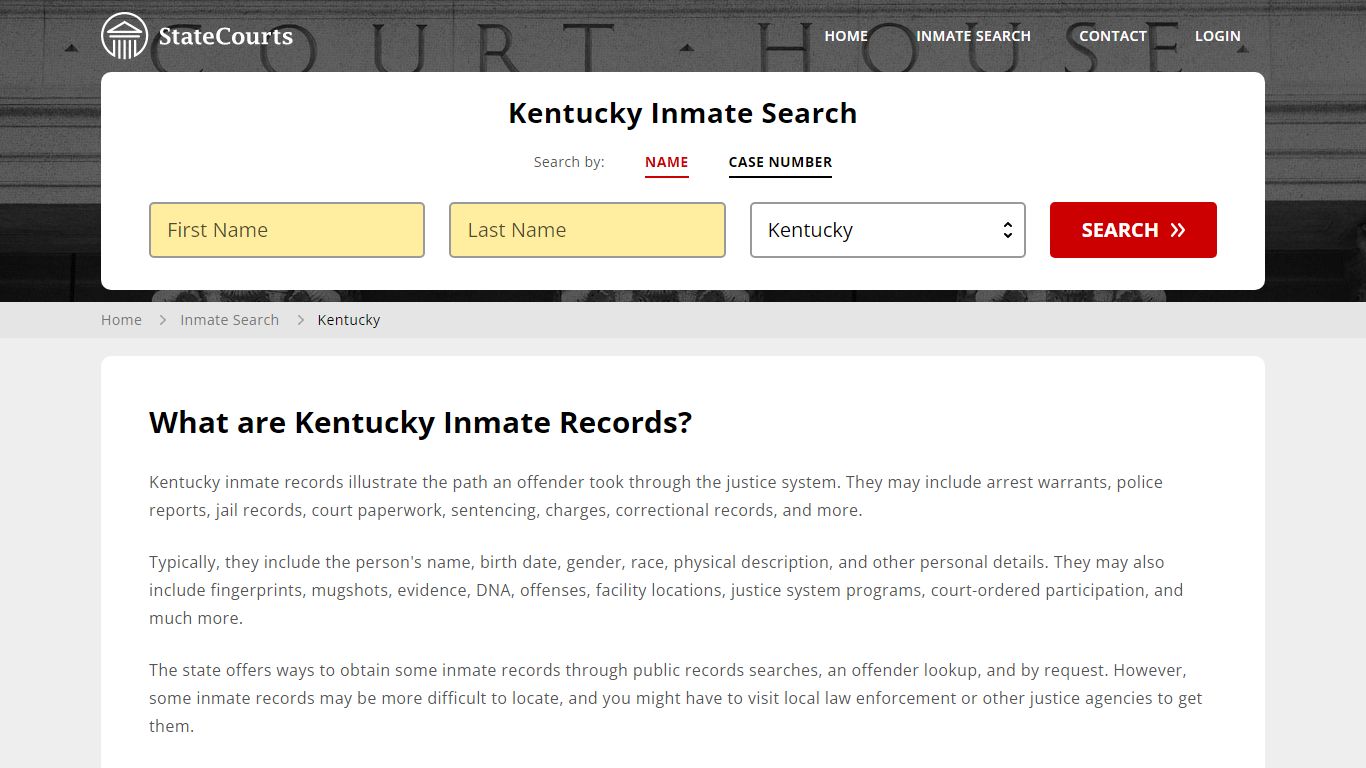Kentucky Inmate Search, Prison and Jail Information - StateCourts
